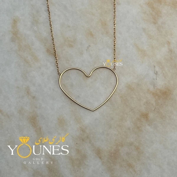 گردنبند قلب مفتولی طلا